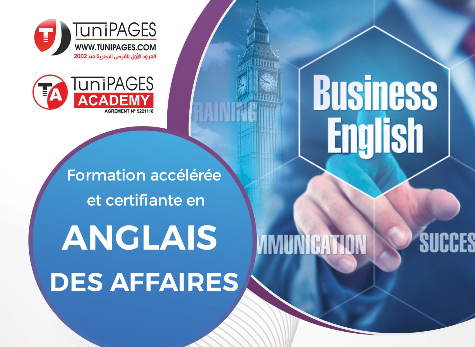 Formation en ligne Anglais Des Affaires Tunipages